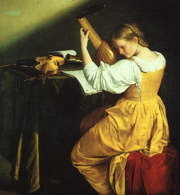 Orazio Gentileschi The Lute Player oil painting image